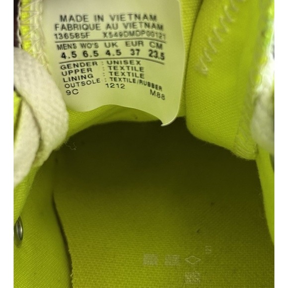 Converse‎ Chuck Taylor All Star 139792F Womens 6.5 Green Canvas Upper Sneaker - Picture 5 of 5